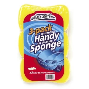 Image of Car Pride Handy Car Sponges Pack 3