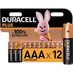 Image of Duracell Plus Alkaline AAA Batteries, Pack of 12