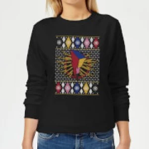 Image of Power Rangers Womens Christmas Sweatshirt - Black