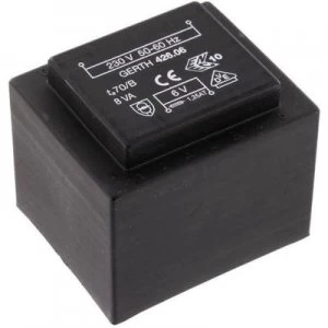 Image of PCB mount transformer 1 x 230 V 1 x 6 V AC 8 VA 1333 mA