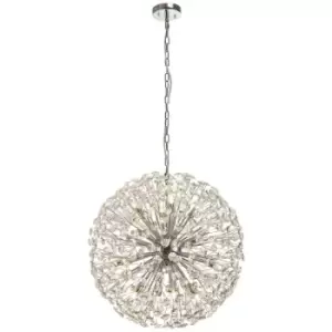 Image of Luminosa Lighting - Luminosa Salisbury Ceiling Pendant 60cm Sphere 16 Light G9 Polished Chrome, Crystal