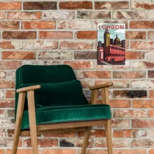 Image of London Multicolor Decorative Metal Wall Accessory