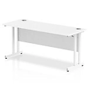 Image of Impulse 1600/600 Rectangle White Cantilever Leg Desk White