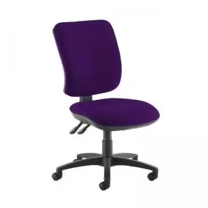 Image of Senza high back operator chair with no arms - Tarot Purple