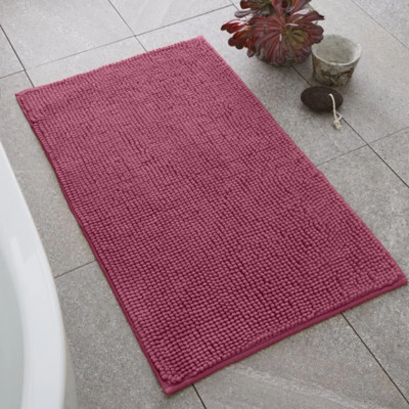 Image of Catherine Lansfield Catherine Lansfield 'Bobble' Bath Mat in Raspberry Raspberry One Size Unisex 5057681135991