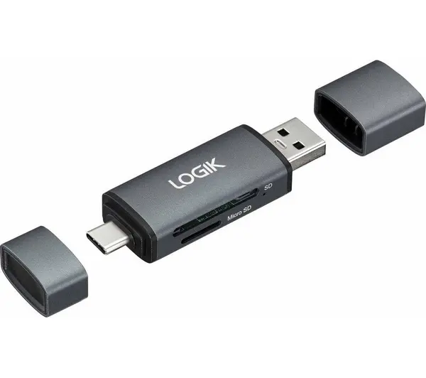 Image of Logik LCRAC23 USB Type-C & USB 3.0 Memory Card Reader