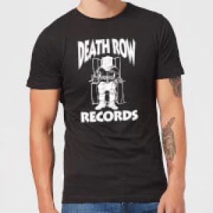 Image of Death Row Records Logo White Mens T-Shirt - Black - M