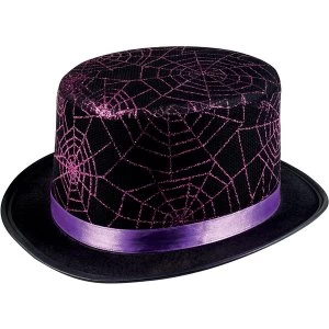 Image of Glitter Spider Web Hat Halloween