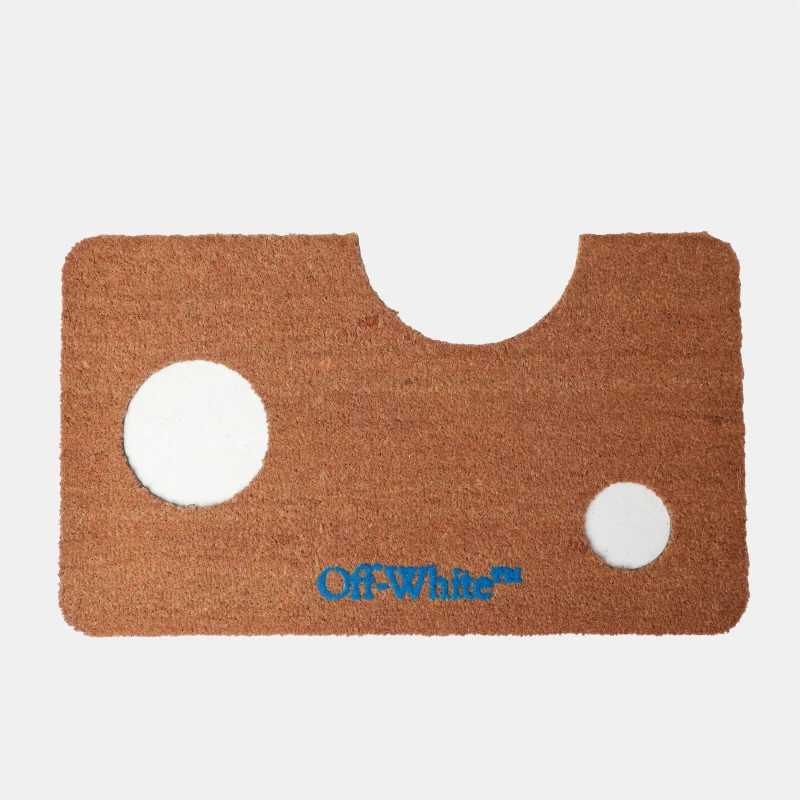 Image of Off White Meteor Door Mat Brown Light unisex One Size