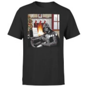 Image of Star Wars Christmas Darth Vader Piano Player Black T-Shirt - M - Black