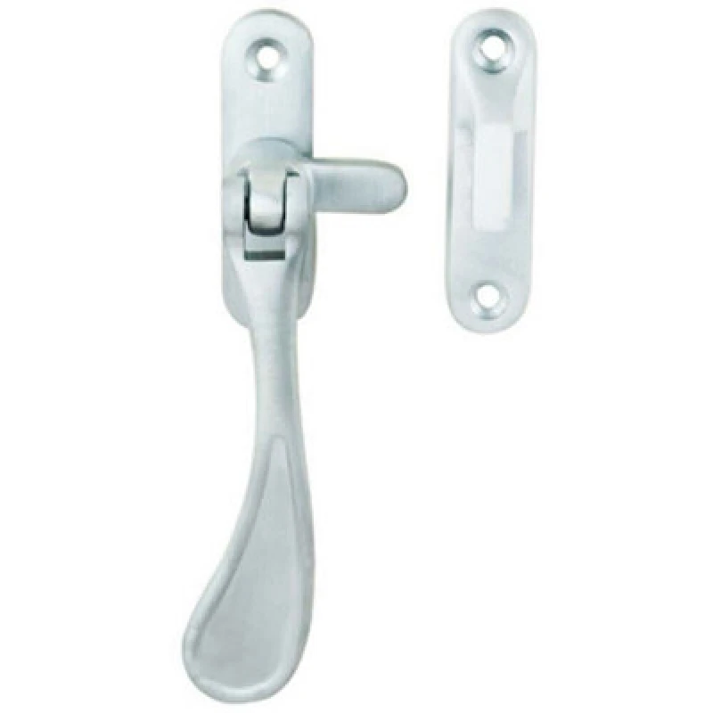 Image of Loops Spoon End Reversible Casement Window Fastener 124mm Length Satin Chrome Multi