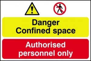 Image of DangerCnfndAuth.Only Sign S/A S.RigidPVC