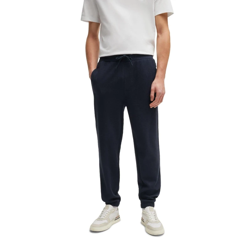 Image of Boss Mens P Larsen Short Sleeve Polo Shirt Dark Blue male S