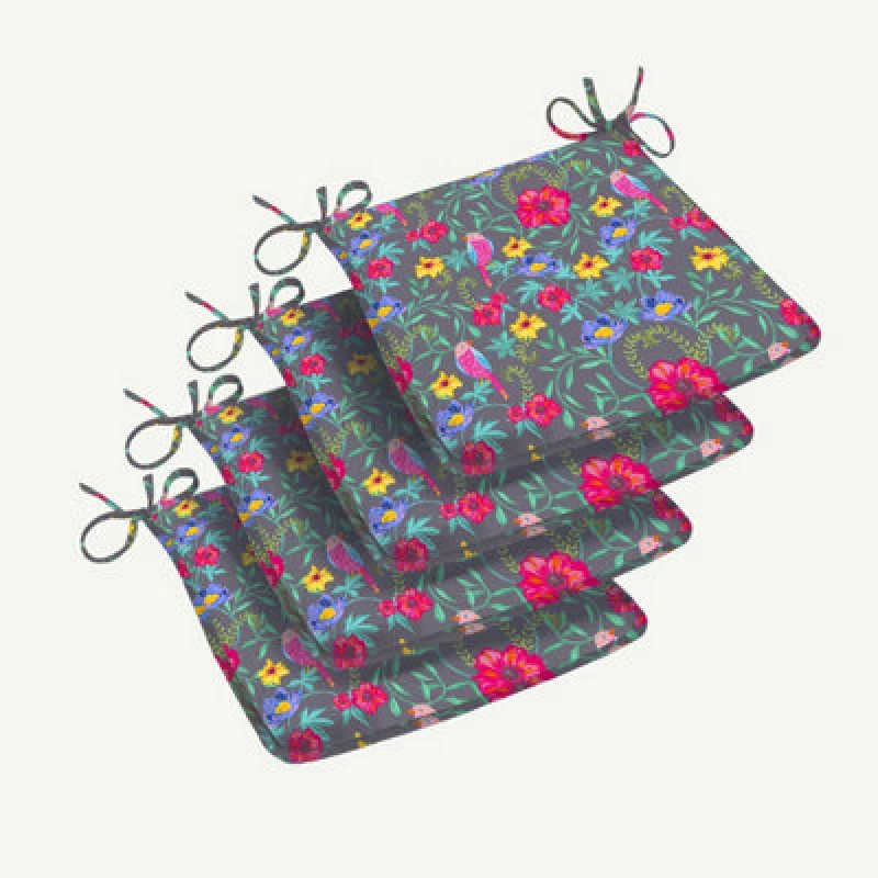 Image of Luxury Living Wildflower A Shape Seat Pad Set Of 4