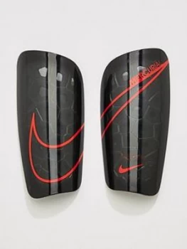 Image of Nike Mens Mercurial Lite Shin Guards, Black/Red Size M Men