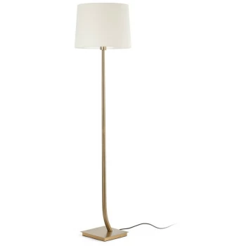 Image of Faro REM - Floor Lamp Round Tappered Shade Beige, E27