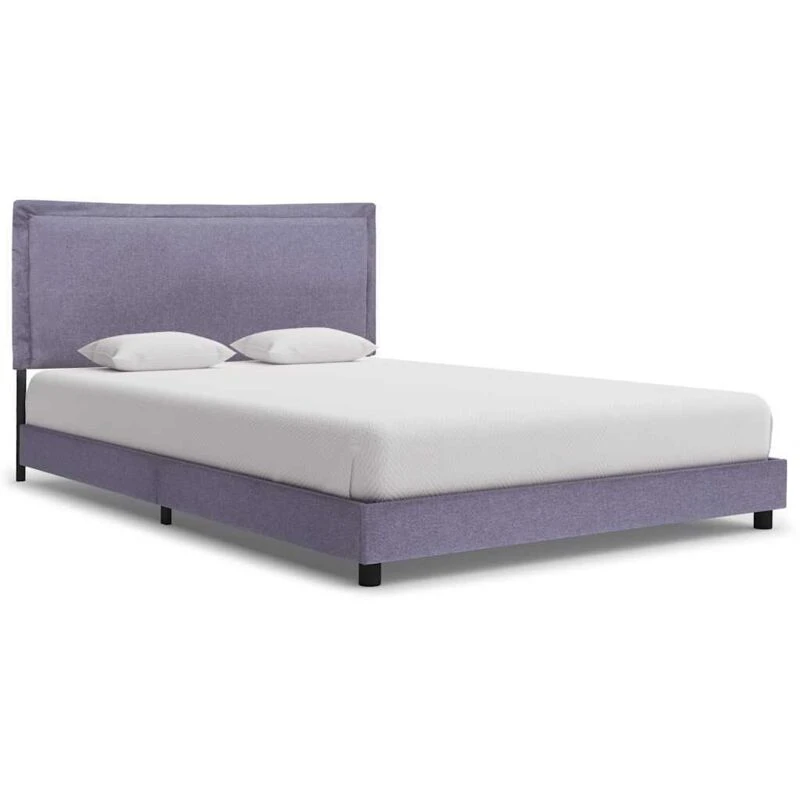 Image of vidaXL Bed Frame Light Grey Fabric 140x200cm Upholstered Double Bed Furniture