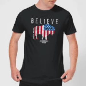 Image of American Gods Believe In Bull Mens T-Shirt - Black - M