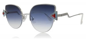 Image of Fendi FF0242/S Sunglasses Silver Blue SCB 52mm