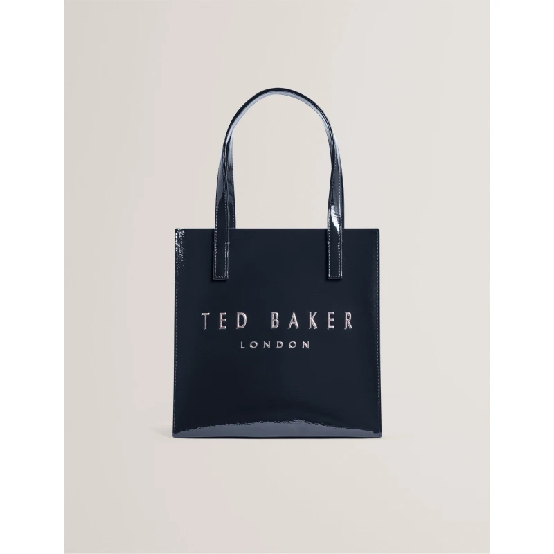 Image of Ted Baker Womens Crinkle Icon Tote Bag Navy female One Size