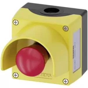 Image of Siemens 3SU1801-0NA00-2AC2 Kill switch + enclosure, + protective sleeve Yellow Turn