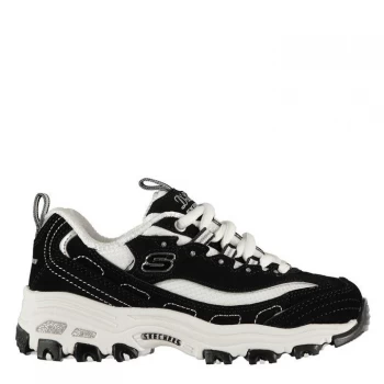 Image of Skechers Lifestyle D'lite Biggest Fan Trainers - Black/White