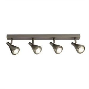 Image of 4 Light Spotlight Bar Matt Antique Silver, GU10
