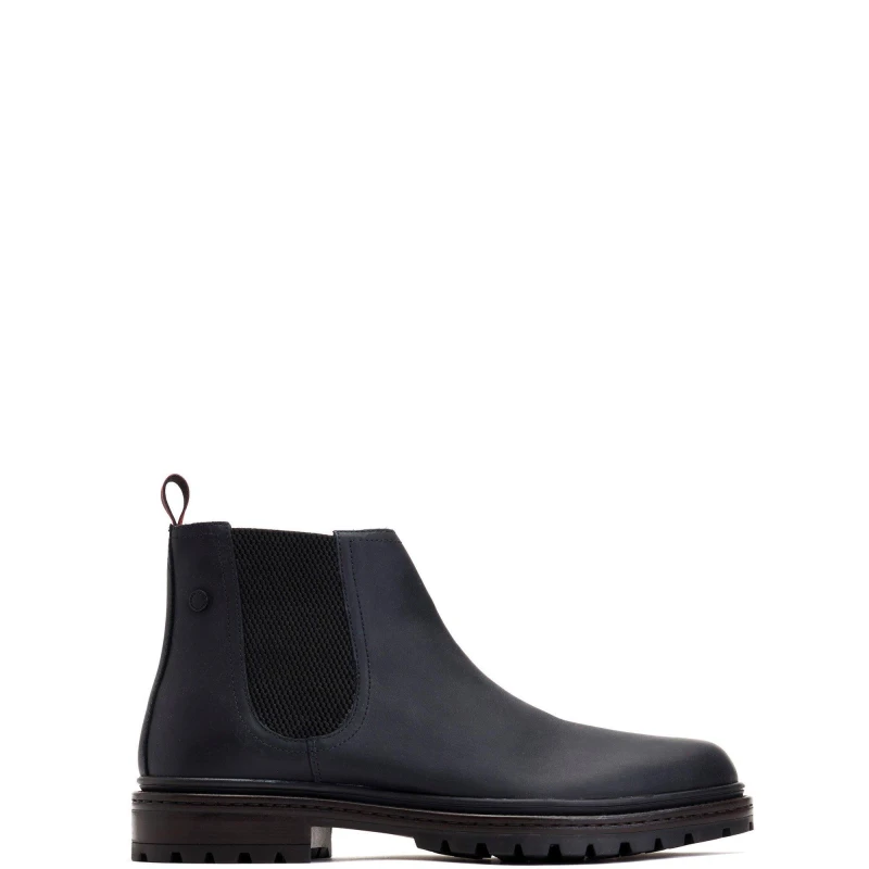 Image of Base London Mens Walsh Leather Chelsea Boots UK Size 7 (EU 41) Black BAS380-BLACK-7