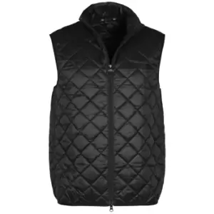 Image of Barbour Mens Essential Diamond Quilted Gilet Black Medium