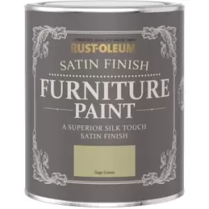 Image of Satin Furniture Paint - Sage Green - 125ml - Sage Green - Rust-oleum