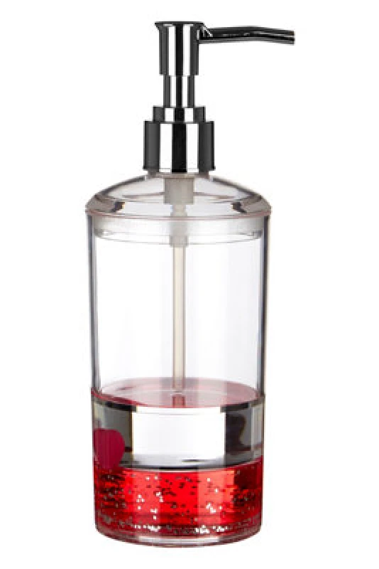 Image of Premier Housewares Floating Hearts Acrylic Hearts Lotion Dispenser Clear