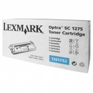 Image of Lexmark 1361752 Cyan Laser Toner Ink Cartridge