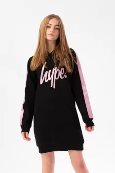 Image of Panel Script Hoodie Dress