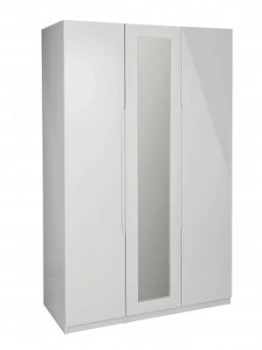 Image of Legato 3 Door Wardrobe - Grey Gloss