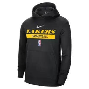 Image of Nike Angeles Lakers Spotlight Mens Nike Dri-FIT NBA Pullover Hoodie - Black