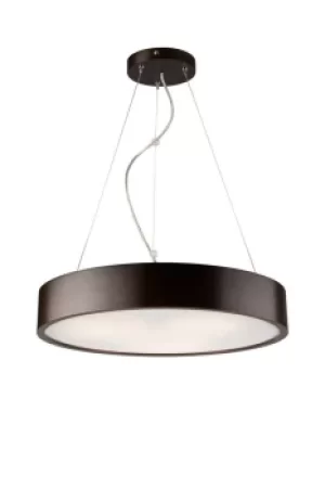 Image of Cylindrical Pendant Ceiling Light Wenge, 3x E27