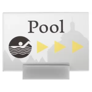 Image of MONACO door sign, height 105 mm, A6, weight 0.54 kg