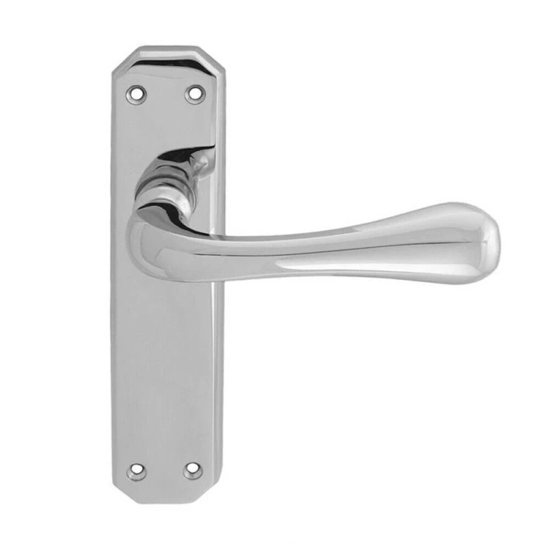Image of Loops PAIR Heavy Duty Handle on Angular Latch Backplate 180 x 40mm Polished Chrome Multi