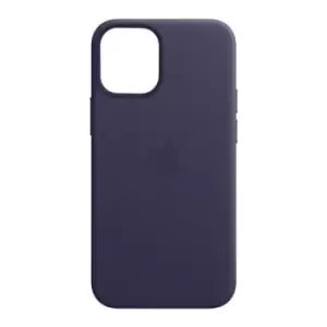Image of Apple iPhone 12 Mini Leather Case with MagSafe Deep Violet MJYQ3ZM/A
