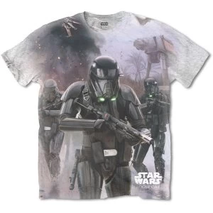 Image of Star Wars - Rogue One Death Trooper Unisex Medium T-Shirt - Sublimated,White