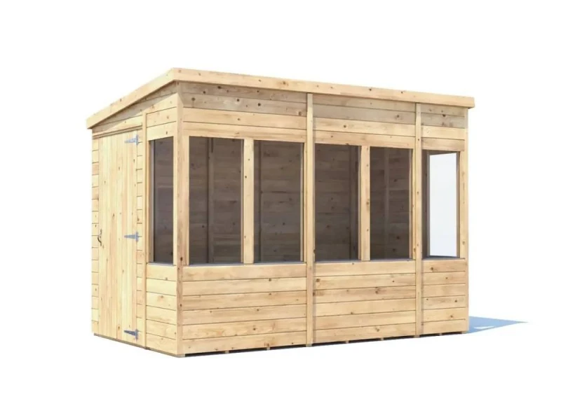 Image of Dunster House Potting Shed Pent Roof W6' X D10' (W1.8M X D3.0M) Superfelt, Overlord Modular