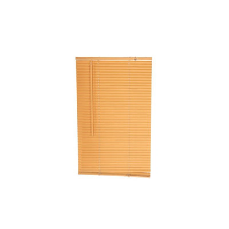 Image of Oypla PVC Teak Wood Grain Effect Venetian Window Blinds with Fixings Light Brown