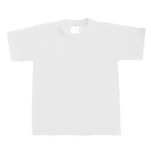 Image of B&C Kids/Childrens Exact 190 Short Sleeved T-Shirt (5-6) (White)