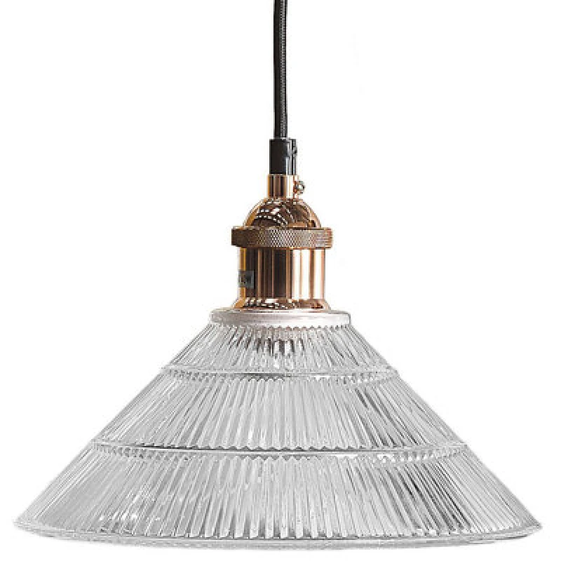 Image of Beliani Pendant Lamp Curone Glass Copper