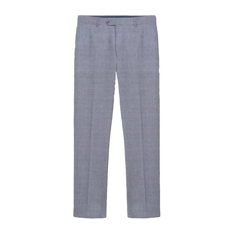 Image of Lambretta Lambretta Men Dawson Checked Suit Trousers in Grey Size: 33R Grey 33R Male 5063703657198