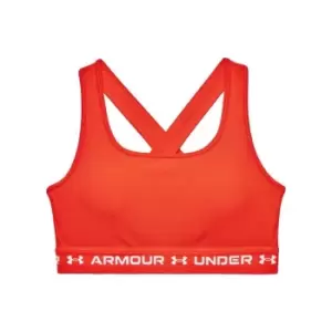 Image of Under Armour Medium Support Crossback Bra Womens - Orange