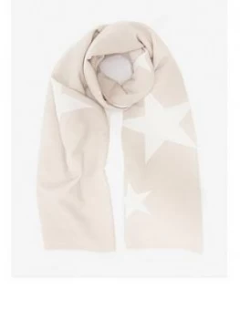 Image of Mint Velvet Beige Star Print Scarf