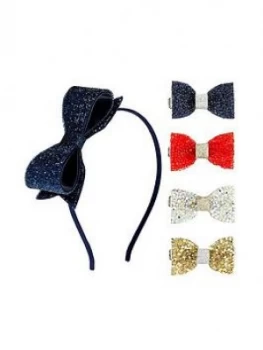 Image of Monsoon Girls Dazzle Bow Hair Set - Multi