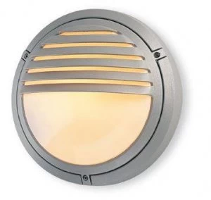 Image of 1 Light Outdoor Wall Light - 100W Silver IP54, E27