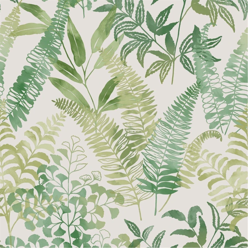 Image of Superfresco Easy Superfresco Easy Temptation Leaves Wallpaper in Green Size: 10000mm_x_520mm Green 10000mm_x_520mm Unisex 5011583666557